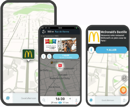 Présence de marque et notoriété locale avec waze